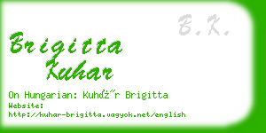 brigitta kuhar business card